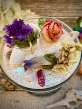 Load image into Gallery viewer, Sea Witch Candle - Sea Witchery, Ocean Magick, Sea Magick, Authentic Larimar Stones