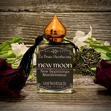 Load image into Gallery viewer, New Moon Ritual Oil - New Beginnings, New Moon Rituals, Dark Phase Moon Rituals, Eclipse Rituals, Transformation Spells