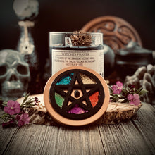 Load image into Gallery viewer, Salem 1692 Ritual Candle, Salem Witch Trials, Witch Protection, Witches Sabbat Candle, Witch Burr Protection