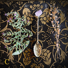 Load image into Gallery viewer, Witches Crystal Spoon - Manifest your intentions with the help of these breathtaking Vintage Carved Flower Crystal Tea Spoons.