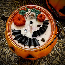 Load image into Gallery viewer, Samhain Pumpkin Candle - Jack & His Bats Pumpkin Patch Candle