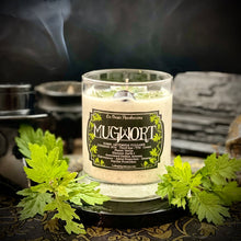 Load image into Gallery viewer, Mugwort Ritual Candle - 100% Organic Mugwort, Hecate Offering, Freshly Harvested Mugwort