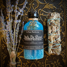 Load image into Gallery viewer, B.tch Be Gone - Ritual Baño | Ritual Bath | Cord Cutting | Blue Anil | Hex Removal | Witchcraft Beaker | Return To Sender