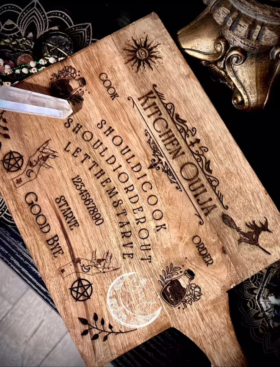 Kitchen Ouija Charcuterie Cutting Board
