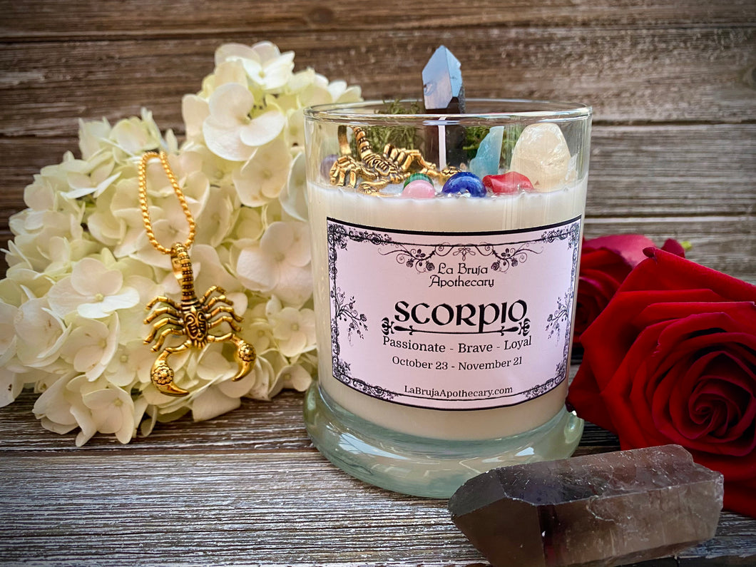 Scorpio Zodiac Candle - Scorpio Zodiac Pendant, Constellation Candle, Scorpio Birthday Candle, Scorpio Season