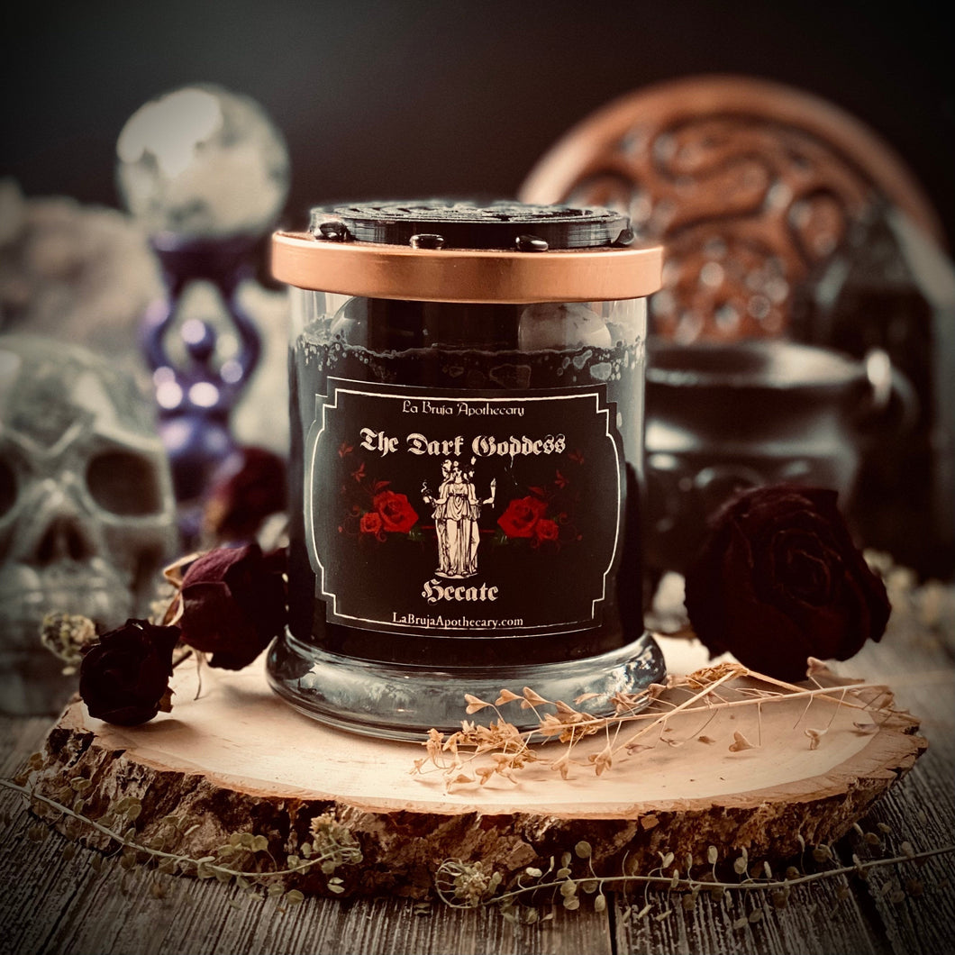 The Dark Goddess Hecate Candle - Hecate Devine Goddess, Hecate Altar Offering Candle