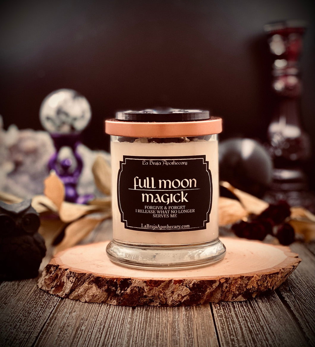 Full Moon Magick Candle - Release Negative Energy & Manifest Positive Opportunities