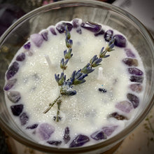 Load image into Gallery viewer, Lavender Ritual Candle - Altar Offering Candle, Calming, Meditation &amp; Sleep
