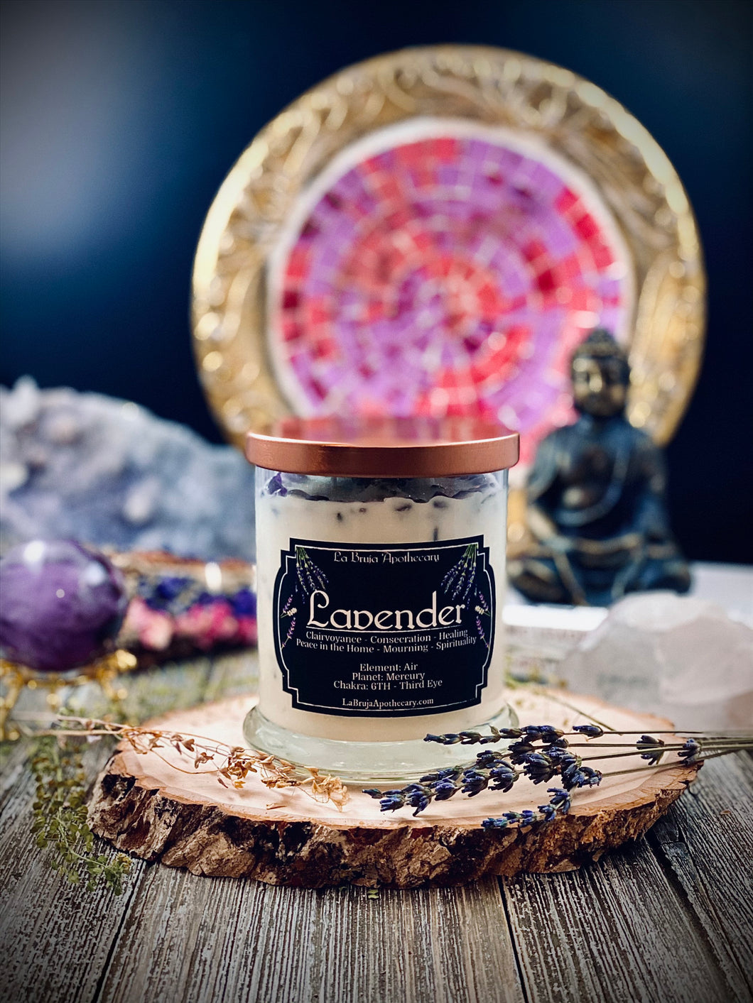 Lavender Ritual Candle - Altar Offering Candle, Calming, Meditation & Sleep