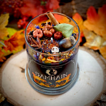 Load image into Gallery viewer, Samhain Ritual Candle, Autumn Sabbat Candle, Autumn Equinox, Fall Witch Candle, Thinning of the Veil
