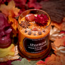 Load image into Gallery viewer, Thankful Ritual Candle - Altar Offering Candle, Gratitude Ritual Candle, Autumn Equinox Candle, Mabon Gratitude Candle
