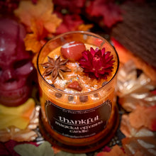 Load image into Gallery viewer, Thankful Ritual Candle - Altar Offering Candle, Gratitude Ritual Candle, Autumn Equinox Candle, Mabon Gratitude Candle
