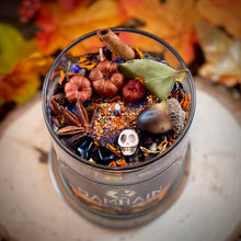 Load image into Gallery viewer, Samhain Ritual Candle, Autumn Sabbat Candle, Autumn Equinox, Fall Witch Candle, Thinning of the Veil
